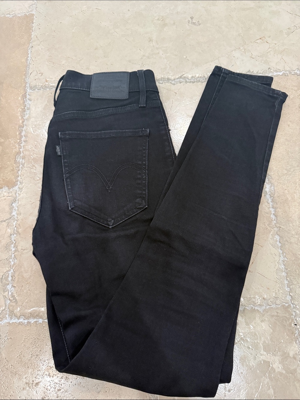 Levi's premium mile high Black Skinny Jeans vintage classic size 27
